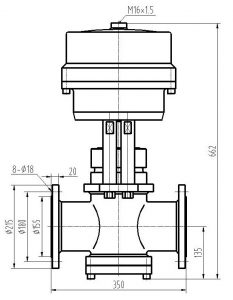 DN100 pneumatic stop valve