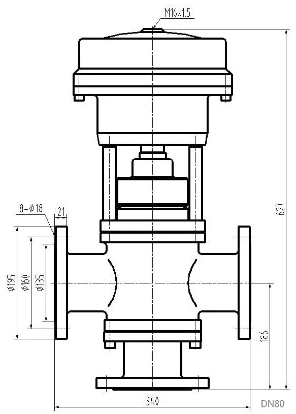 pneumatic stop valve